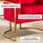 Velvet Modern Barrel Accent Chair with Pillow-1230713415