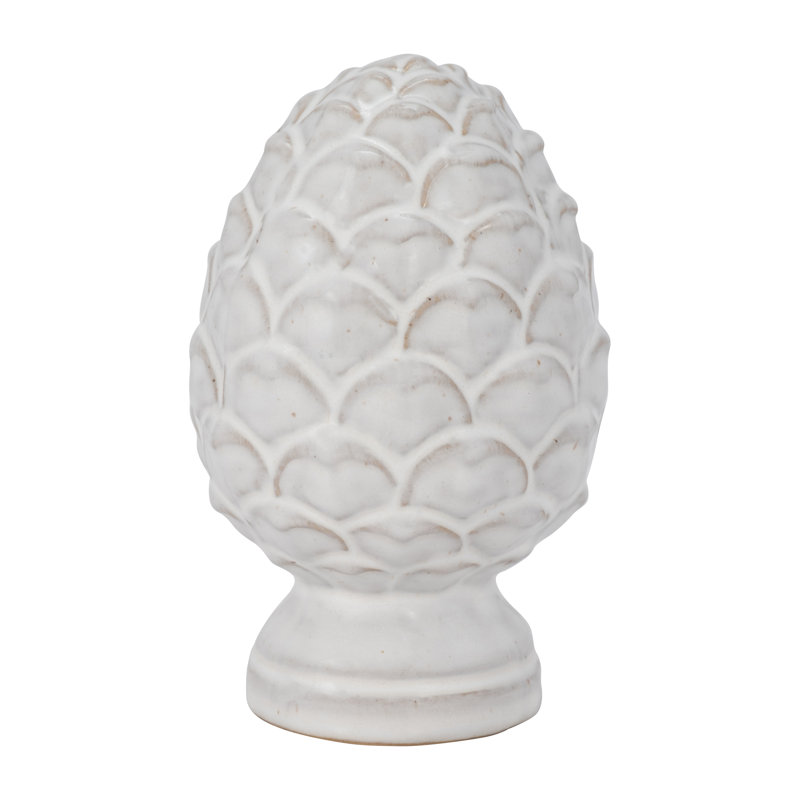 Sagebrook Home Harto Ceramic 6" Ivory Artichoke Figurine, A Charming Touch To Your Decor Collection