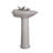 Regent 27" Tall Ceramic Oval Pedestal Bathroom Sink with Overflow-40144935-40144934