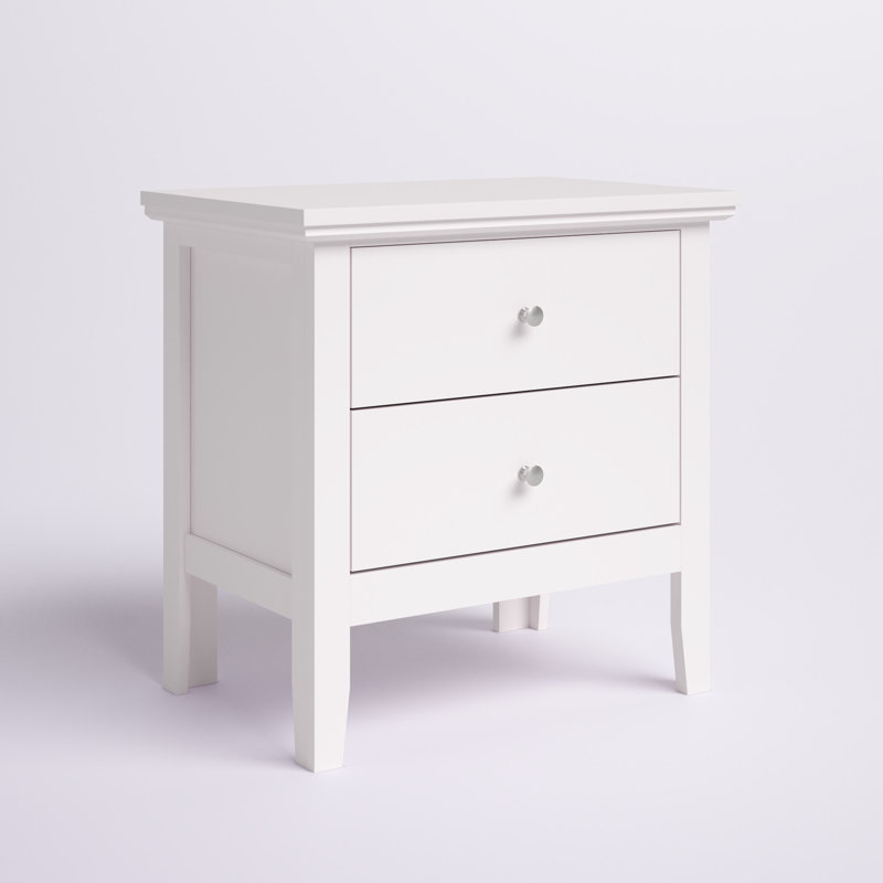 Primo 2 Drawer Nightstand, White