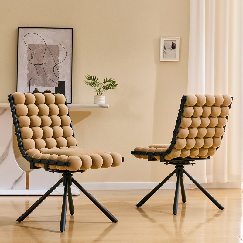 Ensemble de 2 chaises d'appoint Modern, Brun