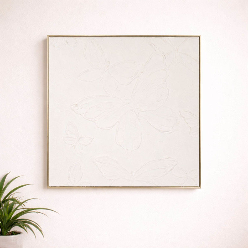Toile avec cadre papillon 24 po