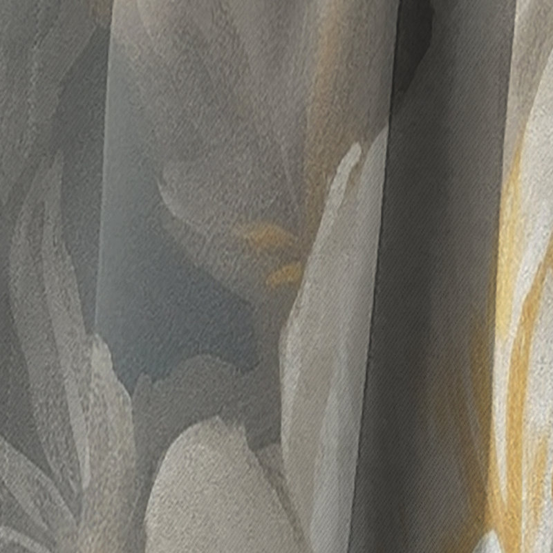 Emotions Of White Gold Peony Flower III - Peonies Floral Blackout Curtain - 1 Panels, 52" W x 95" L