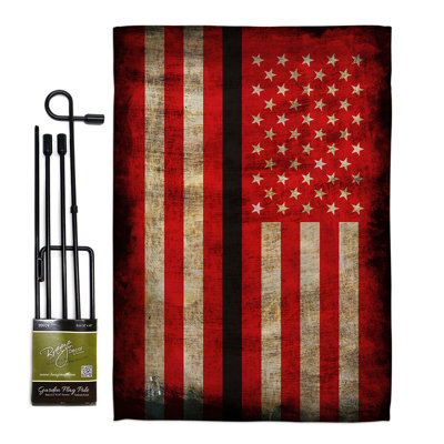 Double Sided 18.5'' H x 13'' W Polyester Kwanzaa Flag Set