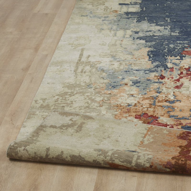Solaris Ember Cascade Hand-Knotted Wool Area Rug, Rectangle 8' x 10'