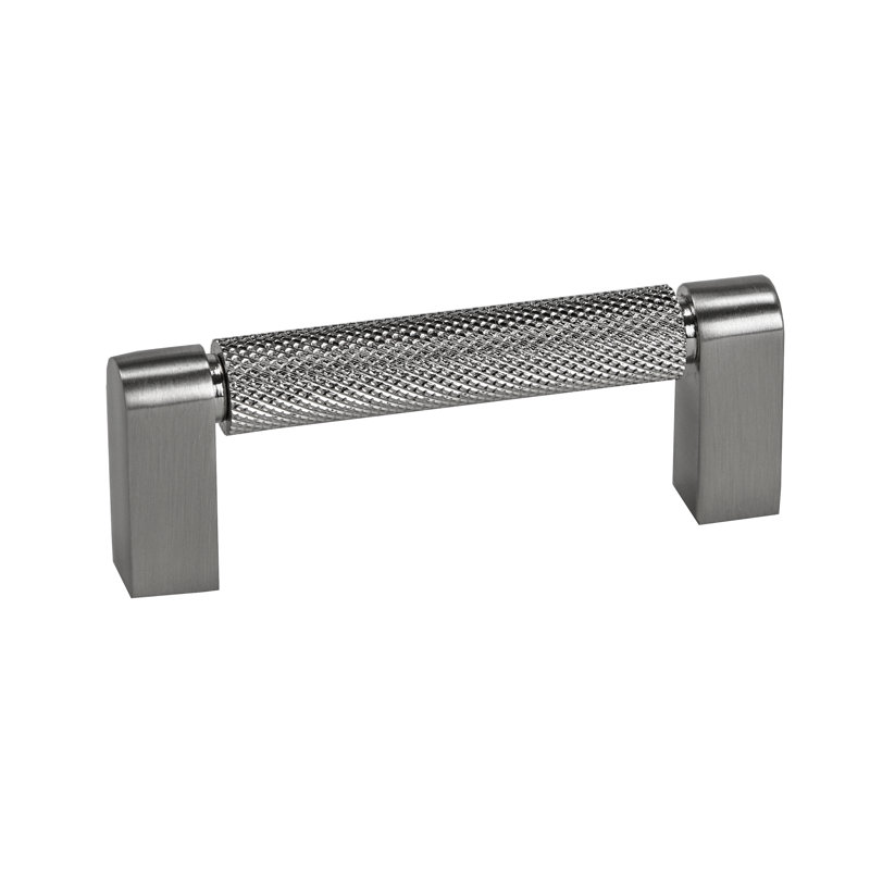 Ensemble de 2 poignées moletées Zenith, Nickel brossé, 3"
