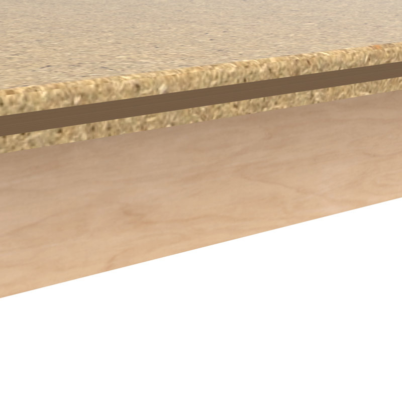 Série de tables à tablier PerpetuLab, Composite de comptoir naturel / érable, H 30 po x L 60 po x l 30 po