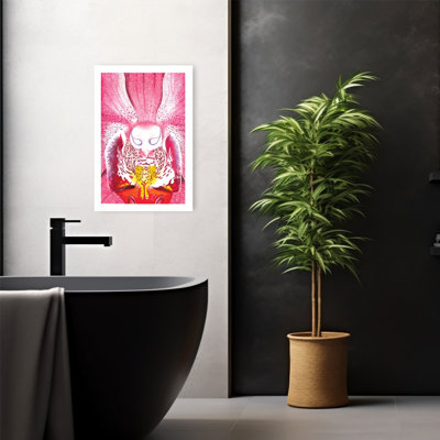 Vibrant Orchid Bloom Vibrant Abstract Contemporary Orchid Flower Nature Wall Art Print