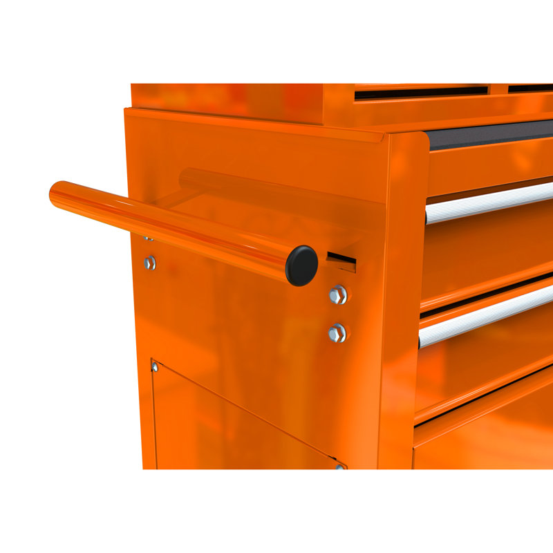 8 coffres à outils orange avec options de rangement supplémentaires -, Orange