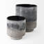 Vase en céramique texturé noir, brun et gris - Accent industriel-1485411806