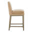 Tabouret de comptoir rembourré en cuir Bethea-115747923-115747922