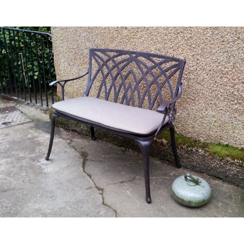 Ryne Powder Coated Aluminium Garden Bench, Bronze