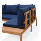 Tempo Wood 4 - Person Modular Patio Conversation Sets with Cushions