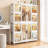 Portable Wardrobe Closet Storage Organizer For Clothes,Clothes Dresser, Magnetic Doors With Cubes &  Hanging Rod, Baby Wardrobe Storage Cabinet,White