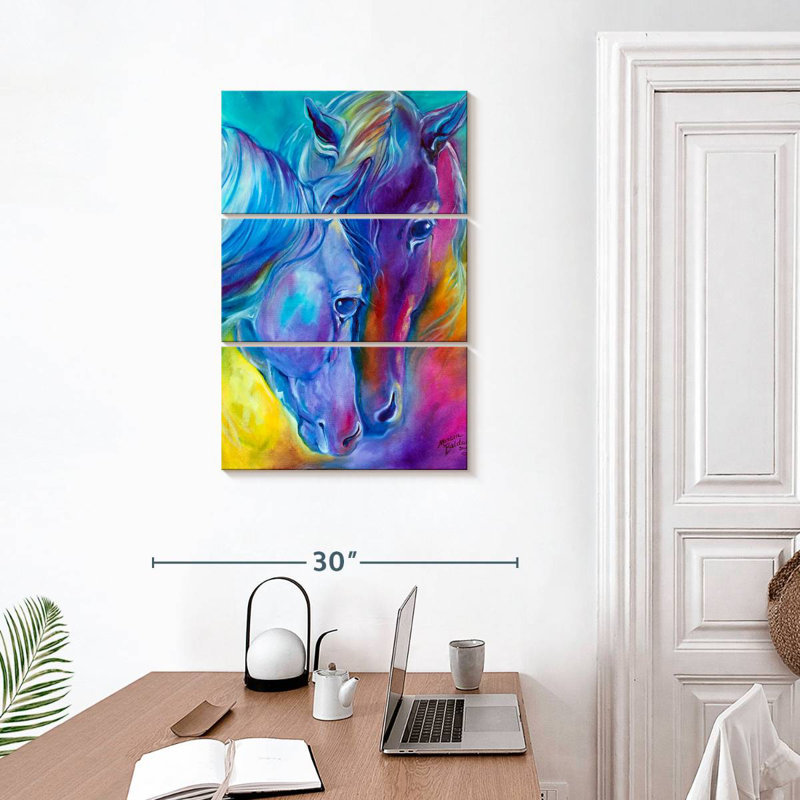 Brampt Color My World avec des chevaux qui aiment les esprits, H 32 po x l 20 po