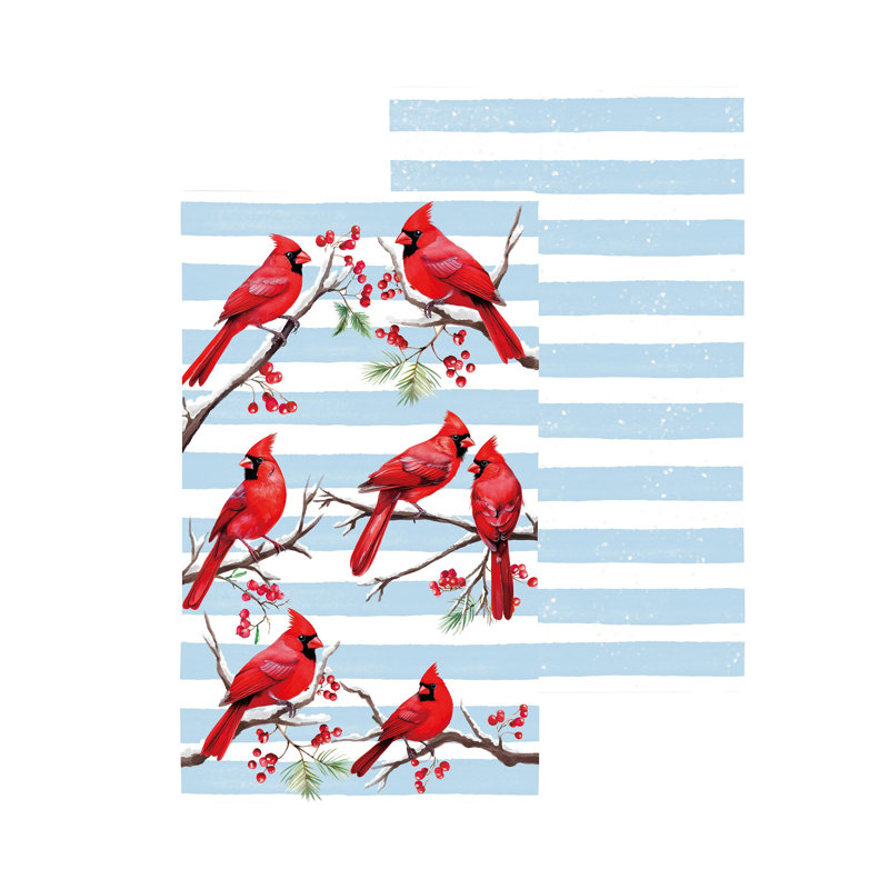 Serviette de cuisine Winter Cardinals