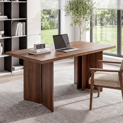Hussan L-Shaped Metal Base Computer Desk