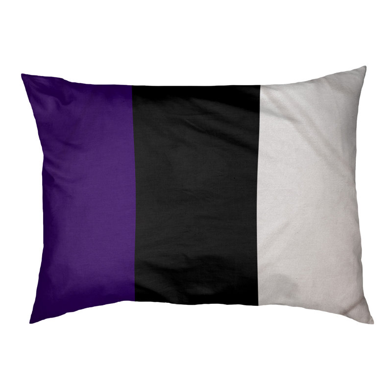 Coussin Houston, Mauve / noir / blanc, Très grand (l 50 po x P 40 po x H 17 po)