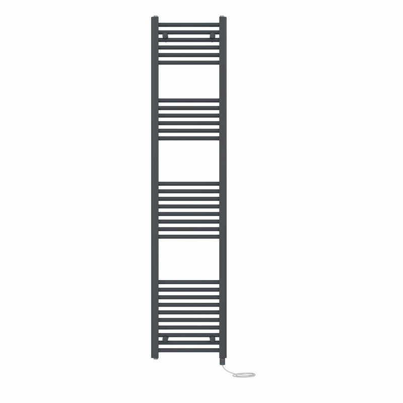 Straight Towel Rail Heated Towel Rails, Anthracite, 180cm H x 40cm W x 3cm D