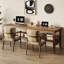 Bureau double en bois massif avec rangement double couche-1373263327