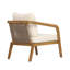 Chaises de patio robustes, ensemble d'extérieur moderne en osier et bois d'acacia