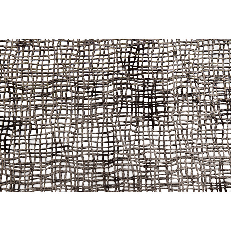 Margrethe Rectangular Natural Hide Table Runner, 79" L x 20" W, Beige Platinum