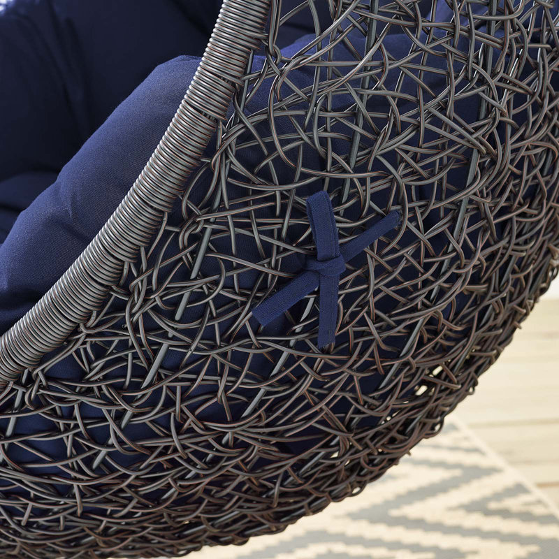 Méridienne de patio pour l'extérieur Encase Sunbrella Swing par Modway, Bleu marine