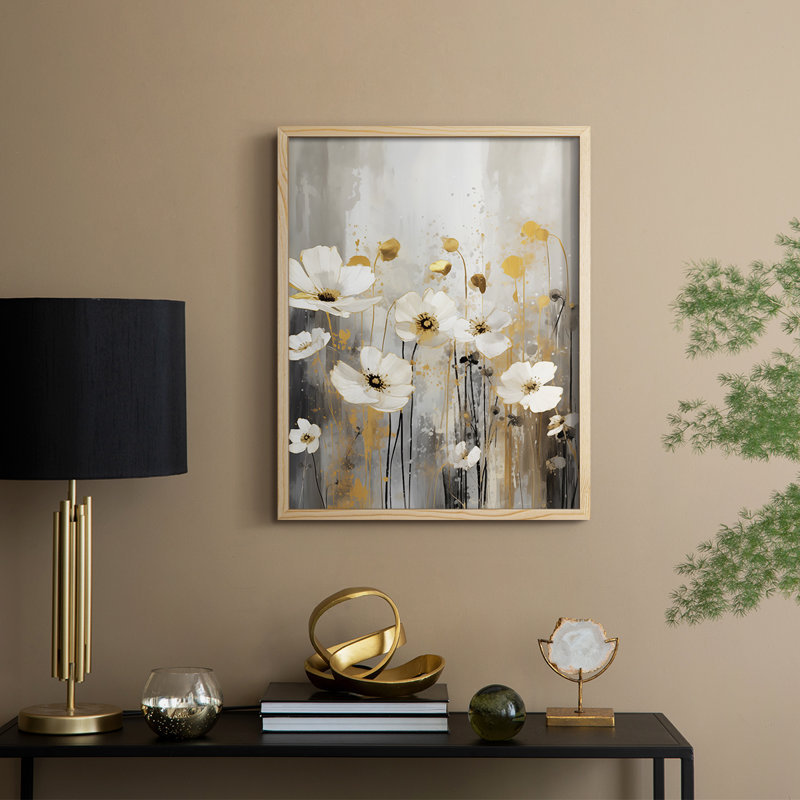 Reproduction encadrée FLORAL Series CDXIX - bois massif, H 11 po x l 9 po