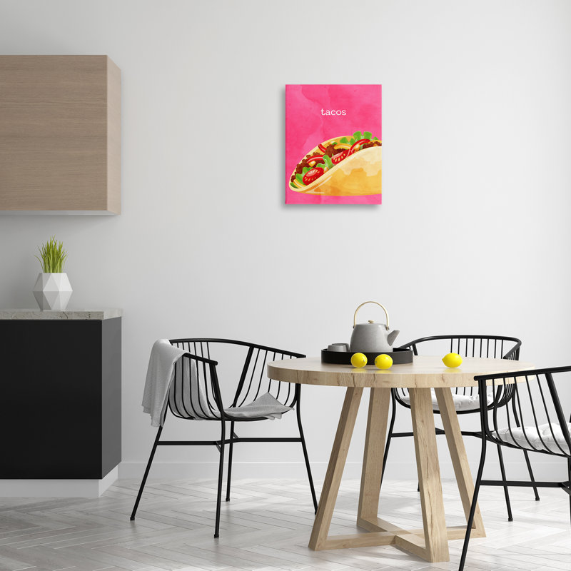 Tacos mexicain, toile par Kim Allen, H 20 po x l 16 po