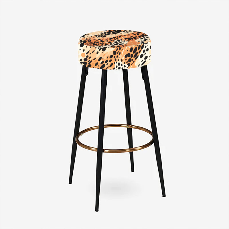 Sunset Colour Cheetah Spots - Animal Print Bar Stools Set Of 2