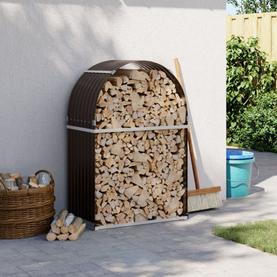 Porte-bûches en acier galvanisé 31,5 po x 17,7 po x 47,2 po