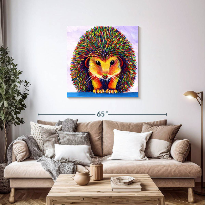 Crowle Rainbow Hedgehog, 36" H x 36" W