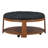 Versatile Tufted Ottoman Coffee Table with Shelf and Wheels for Living Room-1454963872