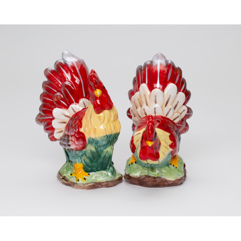 Cosmos Gifts Rooster Salt and Pepper Set
