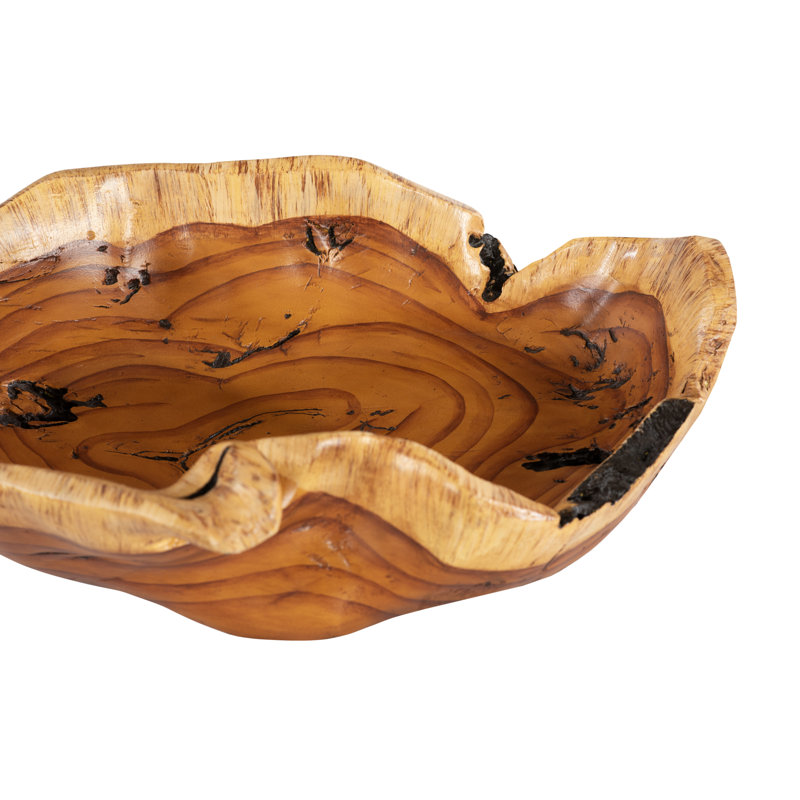 Cast Naturals Abstract Lodge Decorative Bowl in Brown