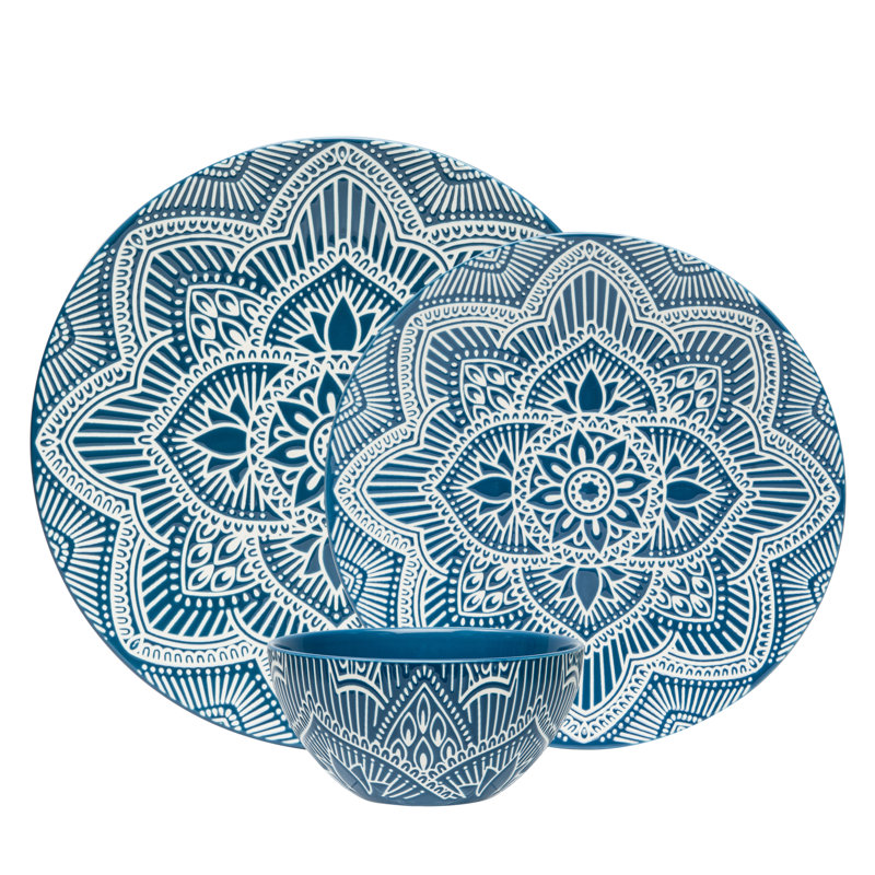 Makailee Piece Ceramic Dinnerware Set - Service for 4