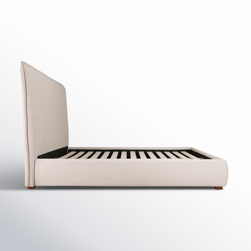 Timothy Upholstered Low Profile Platform Bed, Queen, Wheat Basketweave, 54