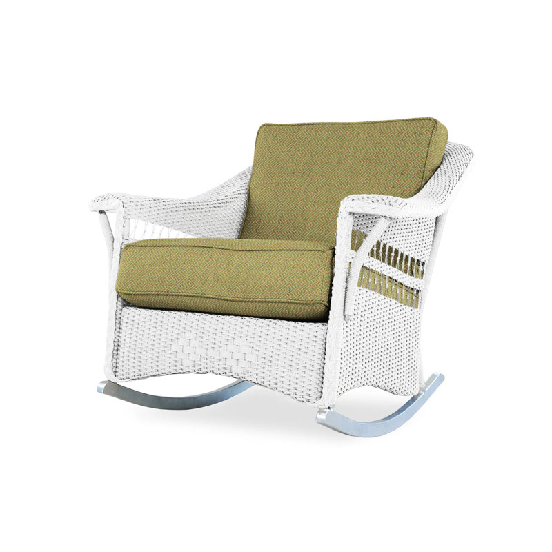 Nantucket Outdoor Rocker Chair, White, Demo Oatmeal