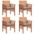 Square 4 - Person Dining Set with Cushions-545941527-545941526
