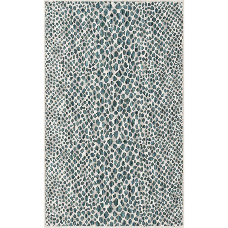 Jill Zarin Cape Town Indoor/Outdoor Rug, Rectangle 2' x 3'1", Teal