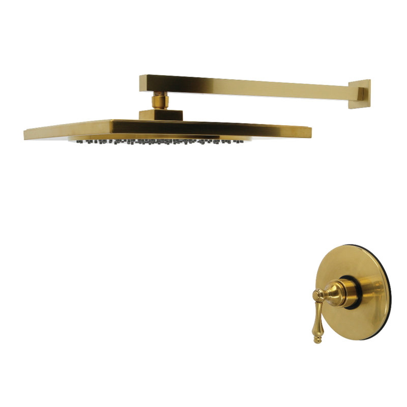 Kingston Brass Restoration Single-Handle Pressure Balanced Shower Faucet, Brushed Brass