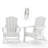 Set of 2 Foldable Adirondack Chairs, Lightweight & Portable HDPE Patio Chair Set, All-Weather Space-Saving Foldable Fire Pit Seating for Camping, Backyard, Deck-151732683-151732680