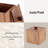 Square Acacia Wood Storage Box with Lid
