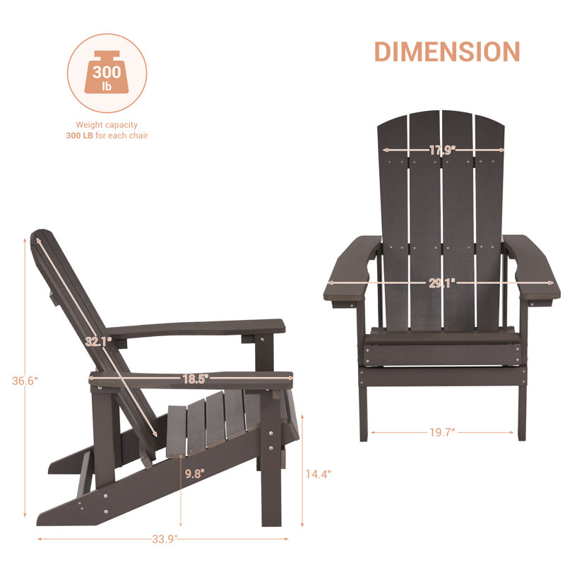 Chaise Adirondack Volkard HiPS, Brun