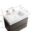Meuble-lavabo gris 30 po: look moderne avec tiroirs doubles spacieux et meuble-lavabo silencieux - 30 po, rangement mural considérable, glissières de tiroir silencieuses-120994745-120994747