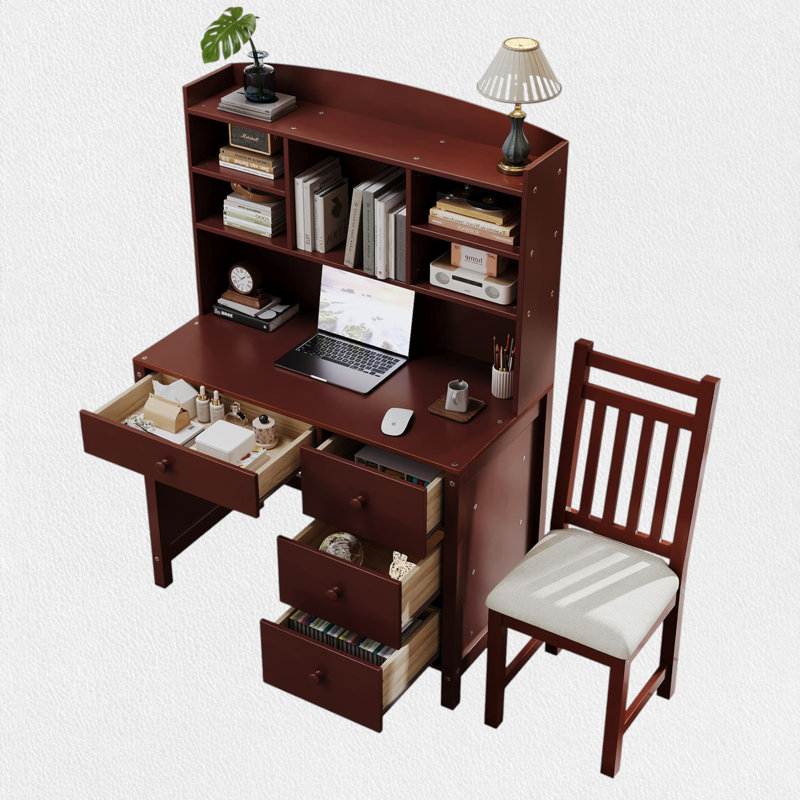 Ensemble de 2 bureaux d'écriture, Brun