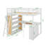 Structure de lit mezzanine en bois avec bureau, grandes tablettes et échelle multifonctionnelle-1379187886-1379187887