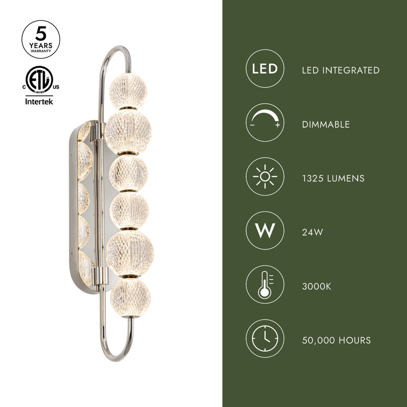 Marni 6 - Light Vanity Light, Natural Brass