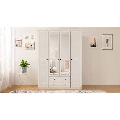 Kaylah 4 Door Manufactured Wood Wardrobe