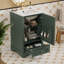 Meuble-lavabo de 20 pouces avec lavabo en céramique, porte à fermeture en douceur, tablette ajustable en forme de U, tiroir de compartiment et support de porte, style moderne, conception peu encombrante-1433593868-1433593866